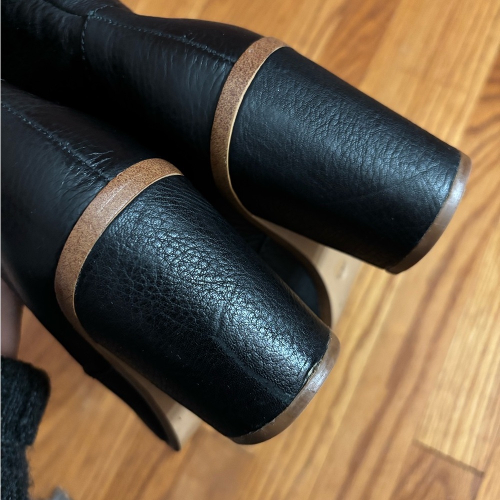 1. State Paiton Black Leather Knee High Boots- 6 - Picture 6 of 8